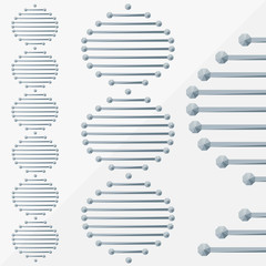 dna background, molecule by triangles, polygon