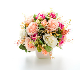 Bouquet flowers isolated on white
