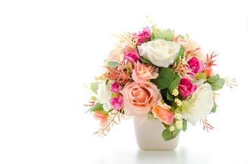 Bouquet flowers isolated on white