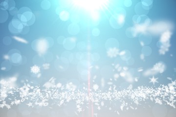 Blue design with white snowflakes