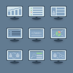 Set of SEO icons
