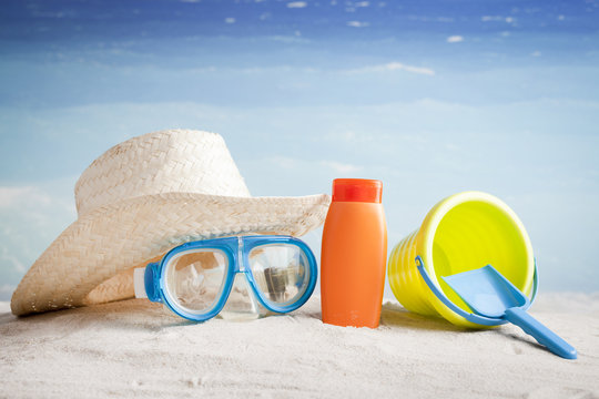 Beach Accesories, Summer Background