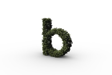 Letter b made of leaves