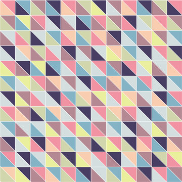 Colorful retro pattern of triangles