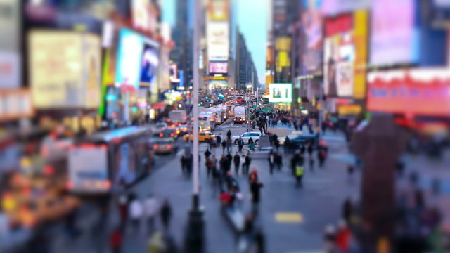 Times Square Time Lapse Tilt Shift