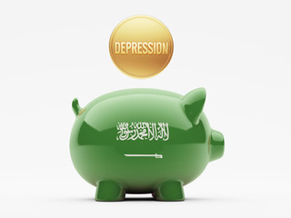 Saudi Arabia Depression Concept.