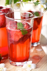 Fototapeta na wymiar Strawberry lemonade