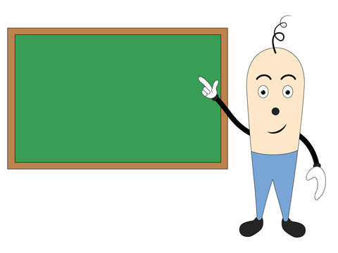 Cartoon character teaching
