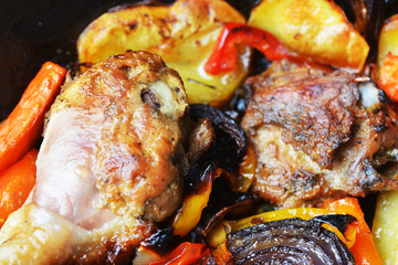 vegetables and chicken