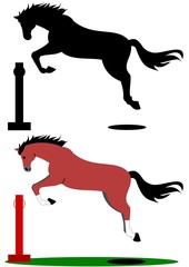 Obraz premium ジャンプする馬