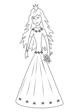 recommend clip art: princess - coloring book