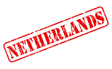 NETHERLANDS red stamp text on white