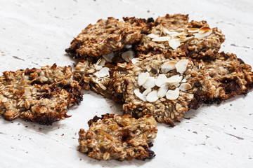 homemade cookie with oat flakes