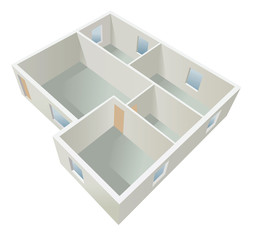 white empty flat planning vector