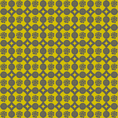 Background of gray and yellow flower pattern
