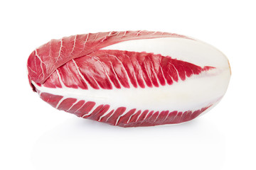 Radicchio, red salad isolated on white, clipping path