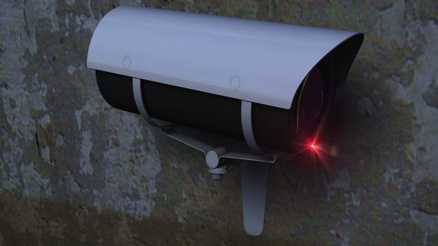 CLose up CCTV security sweep loop