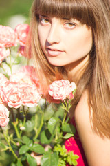 Naklejka premium Portrait of a beautiful young woman