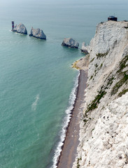 The Needles Isle of Wight landmark chalk rocks