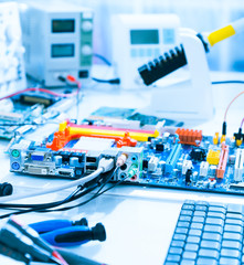 Computer desks repair workshop