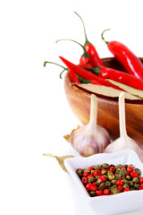 Garlic and peppers.