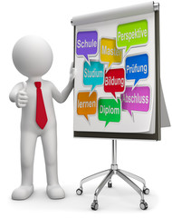 Männchen Flipchart Bildung