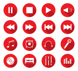 Flat design icons