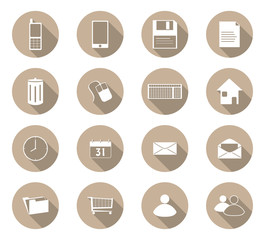 Flat design icons