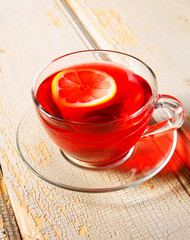 pomegranate tea with lemon.
