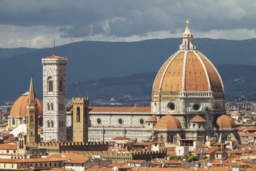 Close up of Florence Cathedral, Italy