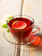 pomegranate tea with lemon.