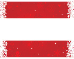 Christmas banner with red background