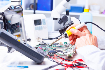 Computer desks repair workshop