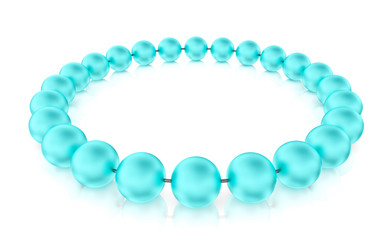pearl   necklace isolated on white