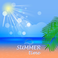 Fototapeta na wymiar Vector illustration with summer design