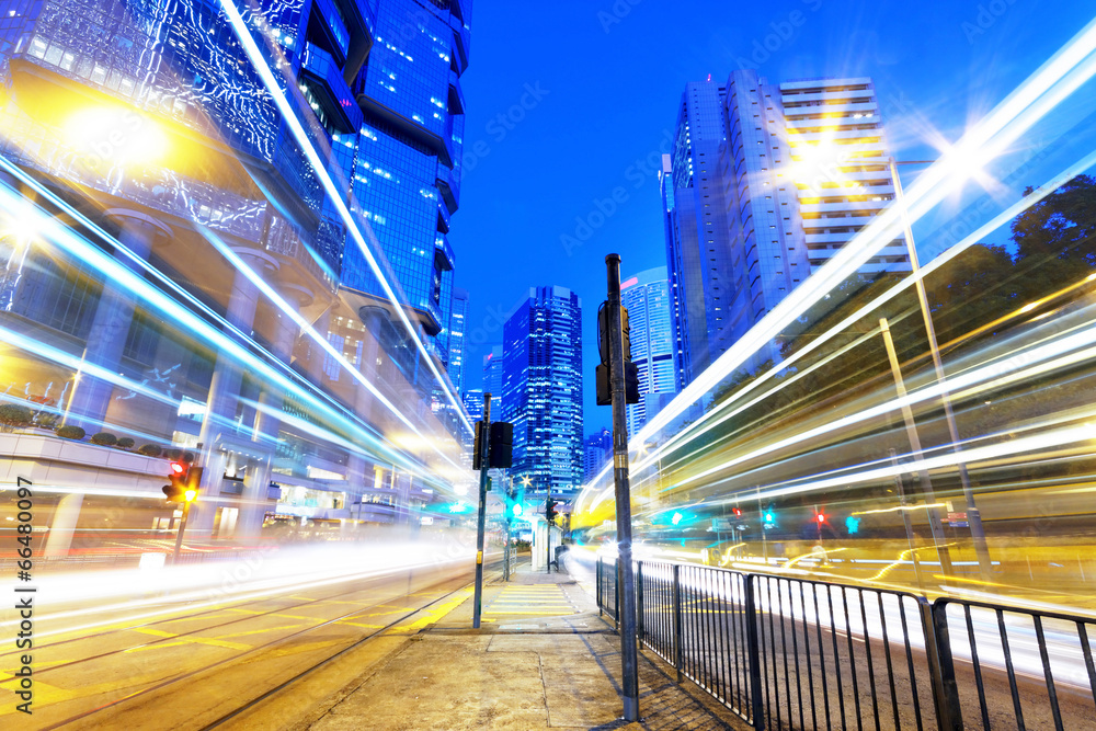 Sticker HongKong traffic light trails