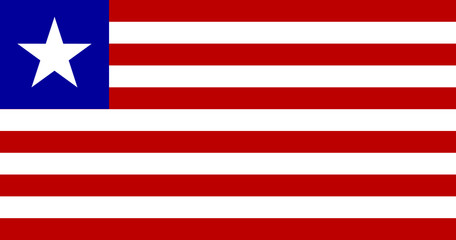 Flag of Liberia - obrazy, fototapety, plakaty