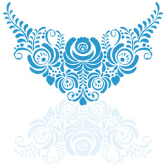 Ornate vector background in traditional Russian style Gzhel