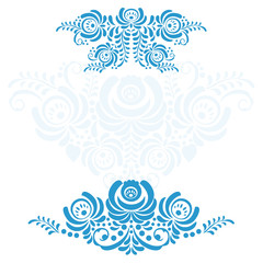 The set of elements Russian ornaments Gzhel