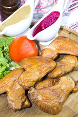 chicken wings on the table in a restaurant