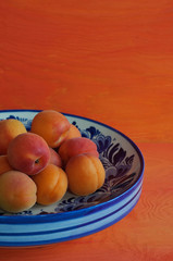 Bowl with apricots