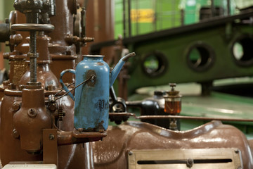 Water turbines and power generators in the power plant 