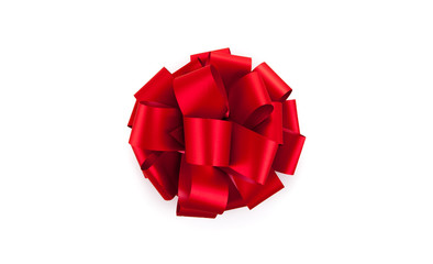 red ribbon with a bow