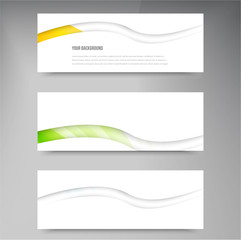 Naklejka premium Set of modern vector banners with lines