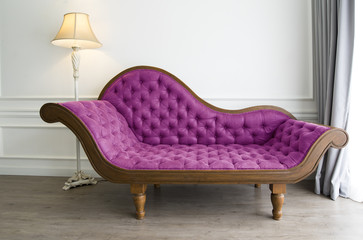 Pink sofa with luxurious look