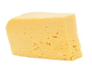 fresh cheese on white background