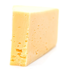 fresh cheese on white background