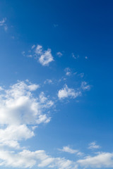 beautiful clouds in the blue sky