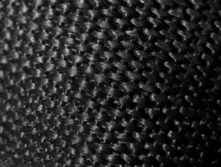 background of black cloth. macro