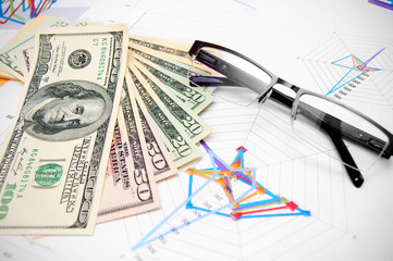 Money and glasses on graphs.